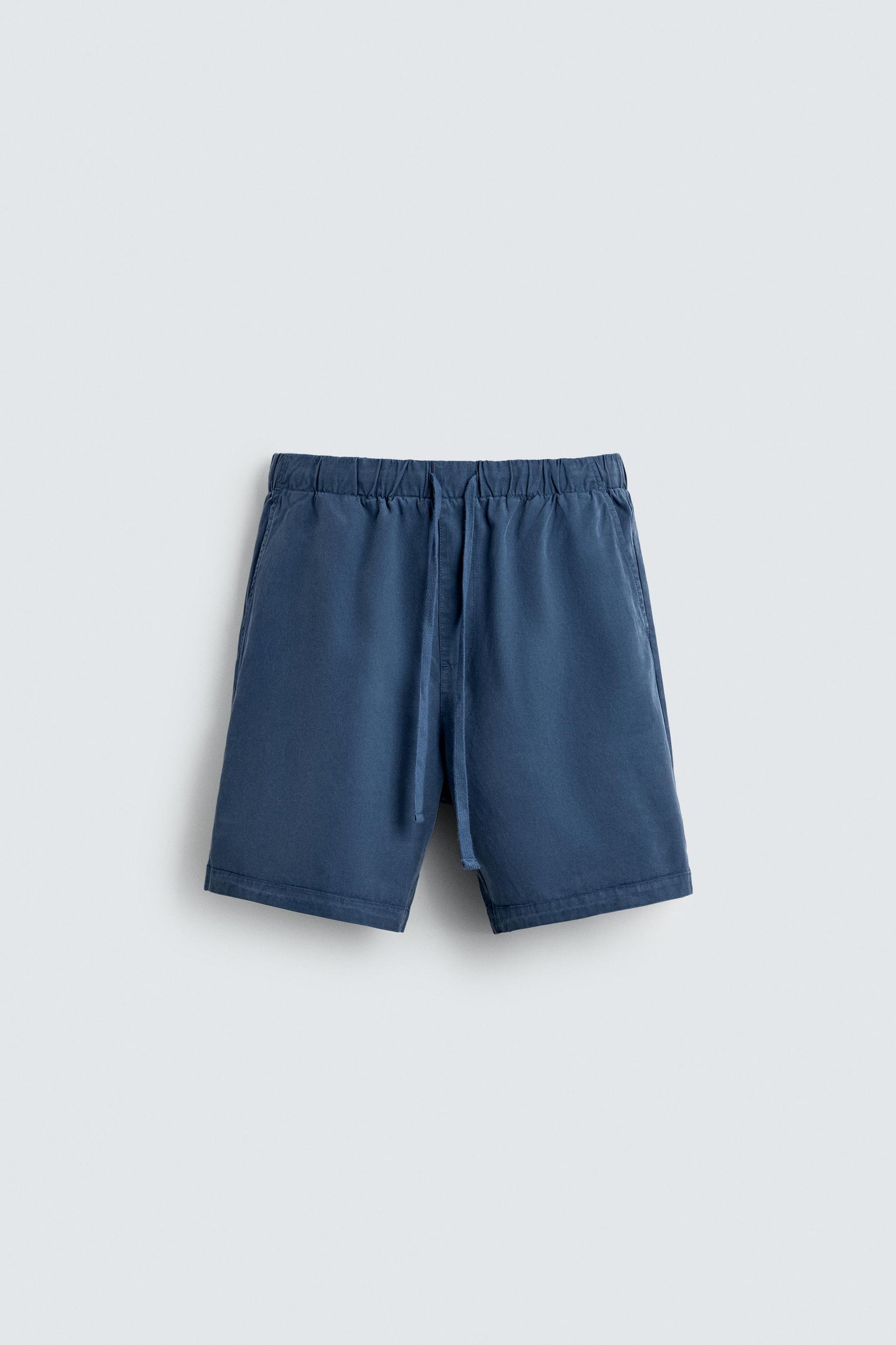 LYOCELL-COTTON RELAXED FIT BERMUDA SHORTS - Image 7