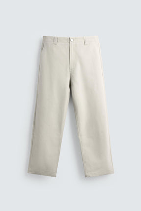 TEXTURED CANVAS TROUSERS - Image 6