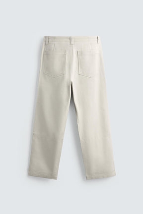 TEXTURED CANVAS TROUSERS - Image 7