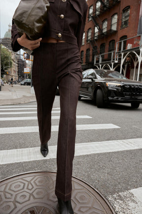 FLARE TROUSERS WITH CONTRAST