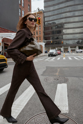 FLARE TROUSERS WITH CONTRAST