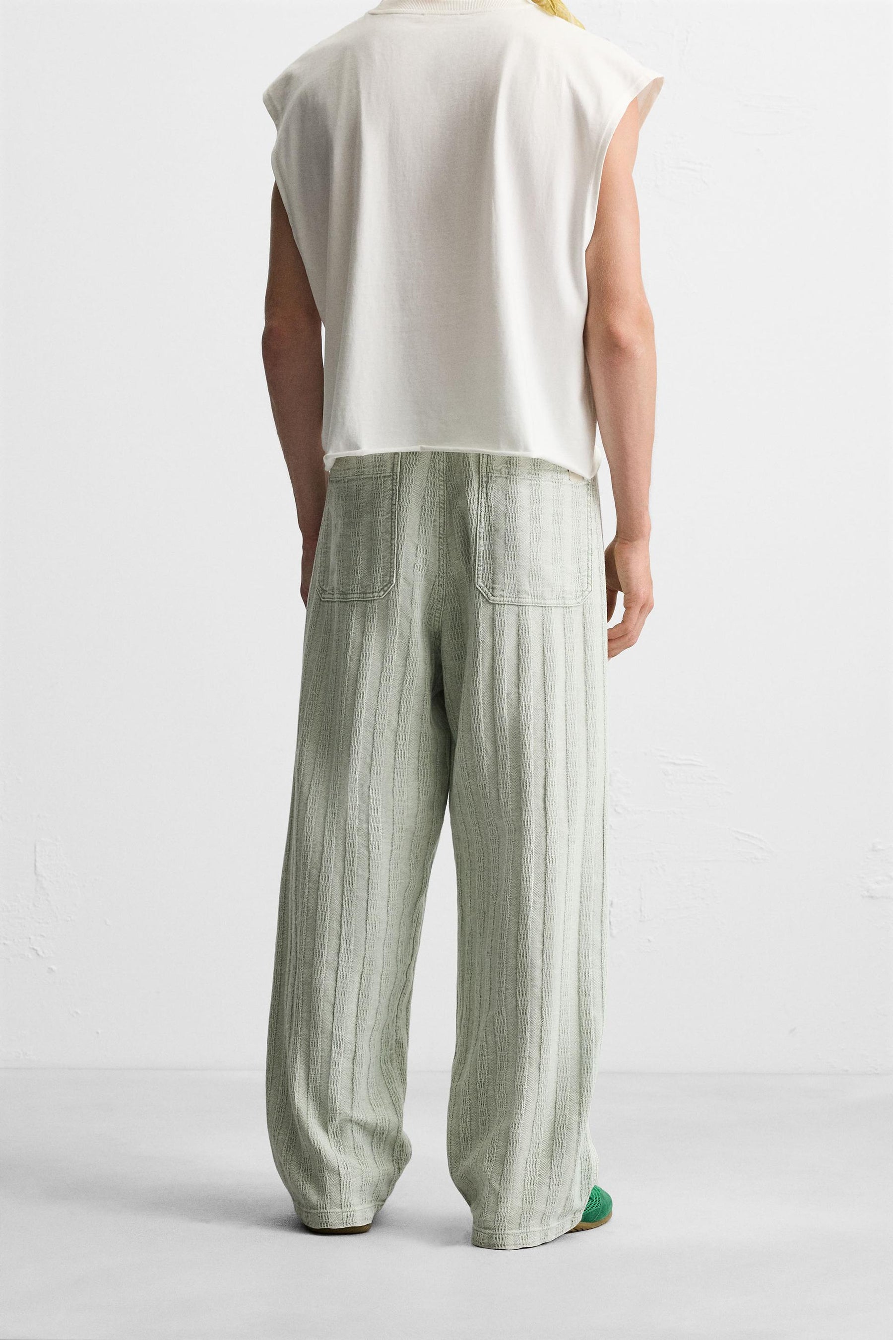 RELAXED FIT JACQUARD TROUSERS - Image 3