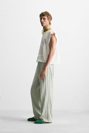 RELAXED FIT JACQUARD TROUSERS - Image 4