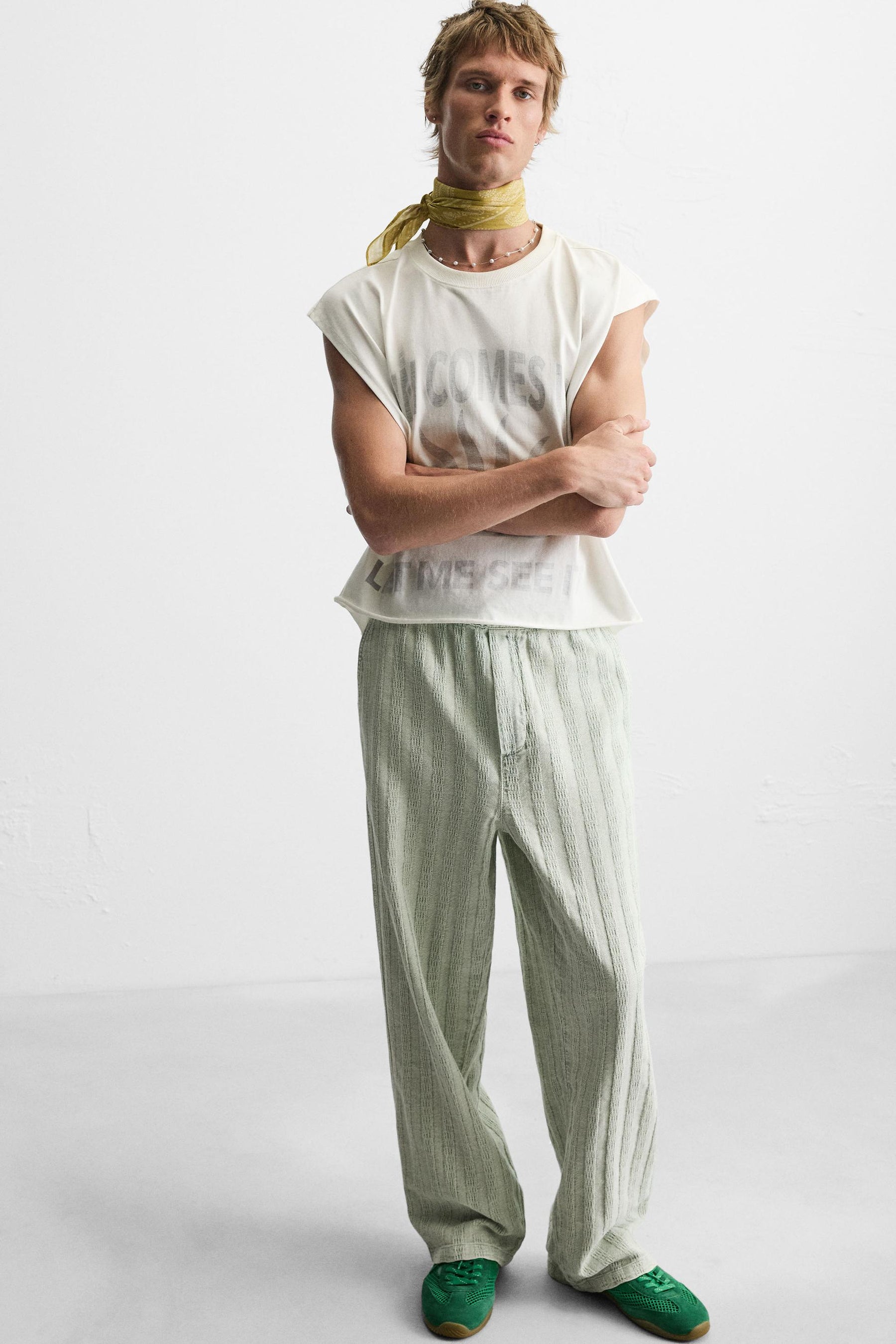 RELAXED FIT JACQUARD TROUSERS - Image 5