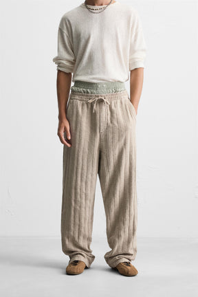 RELAXED FIT JACQUARD TROUSERS - Image 2
