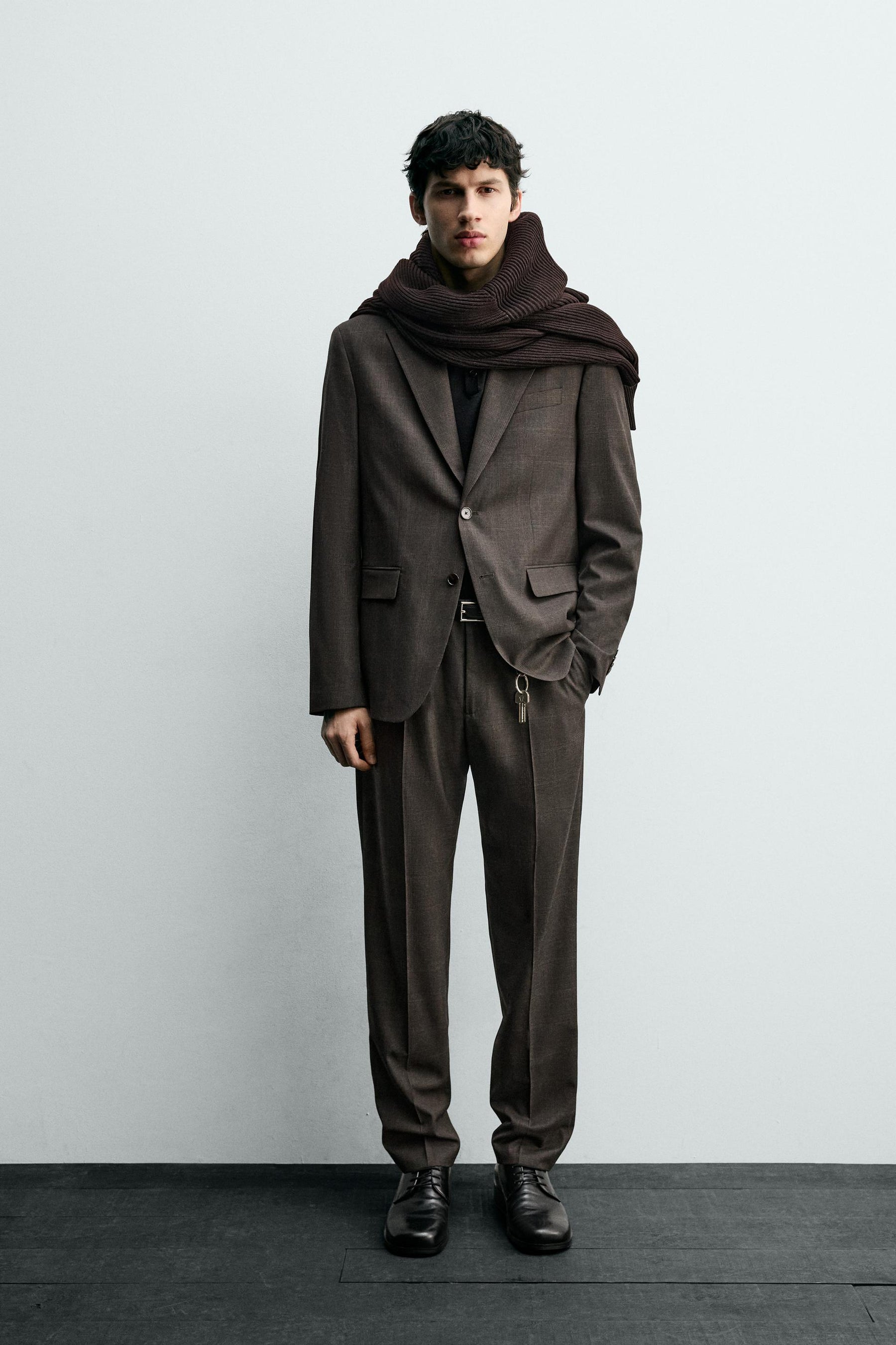 CHECK SUIT TROUSERS - Image 1