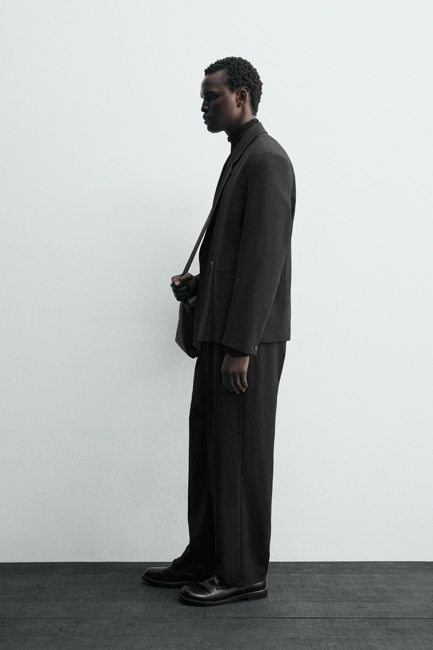 DOUBLE-BREASTED WOOL BLEND SUIT BLAZER - Image 4