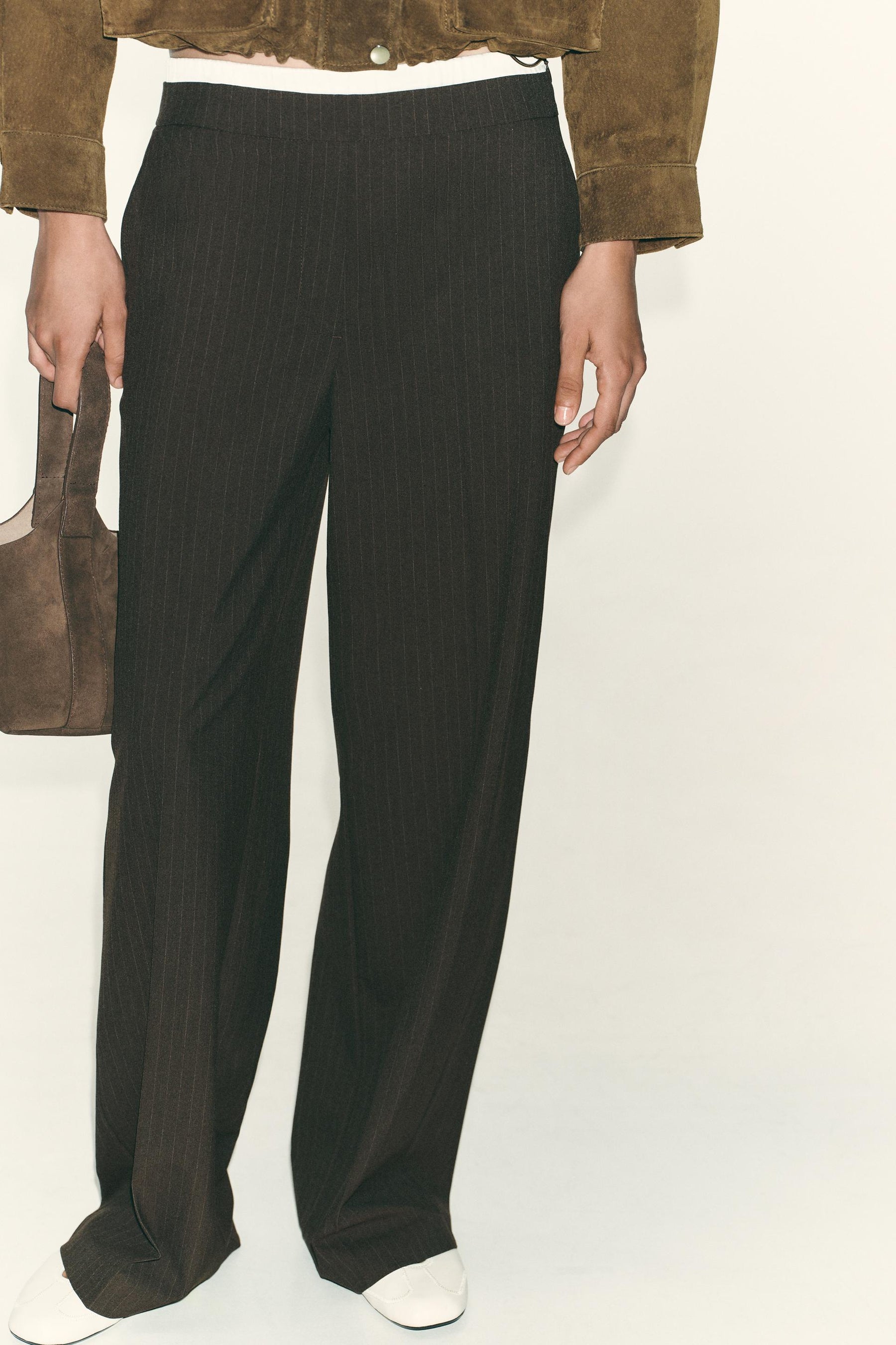 STRAIGHT-LEG TROUSERS DOUBLE WAIST