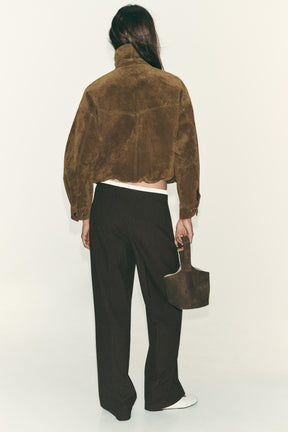 STRAIGHT-LEG TROUSERS DOUBLE WAIST