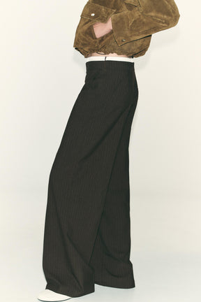 STRAIGHT-LEG TROUSERS DOUBLE WAIST