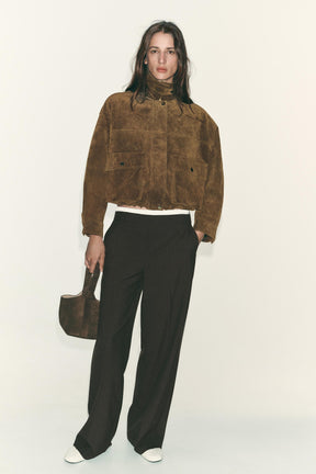 STRAIGHT-LEG TROUSERS DOUBLE WAIST