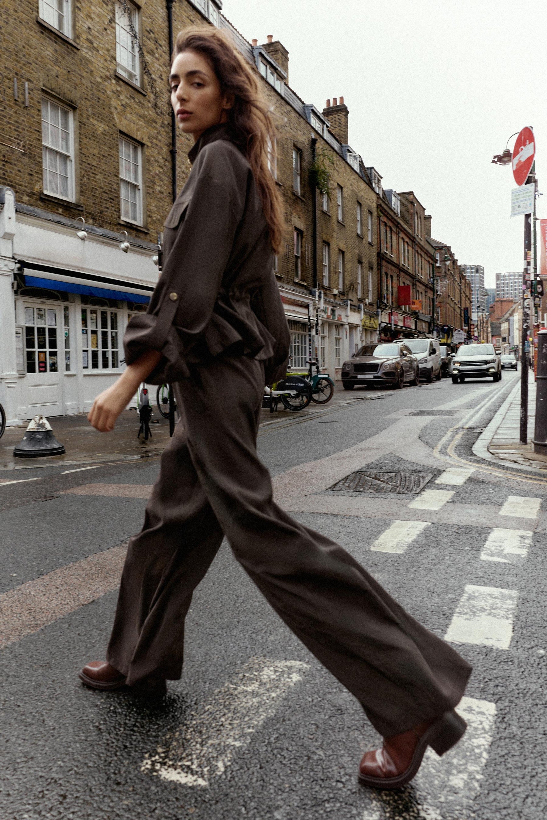 Elastic Waist Wide Trousers