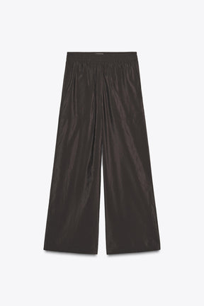 Elastic Waist Wide Trousers