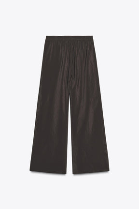Elastic Waist Wide Trousers