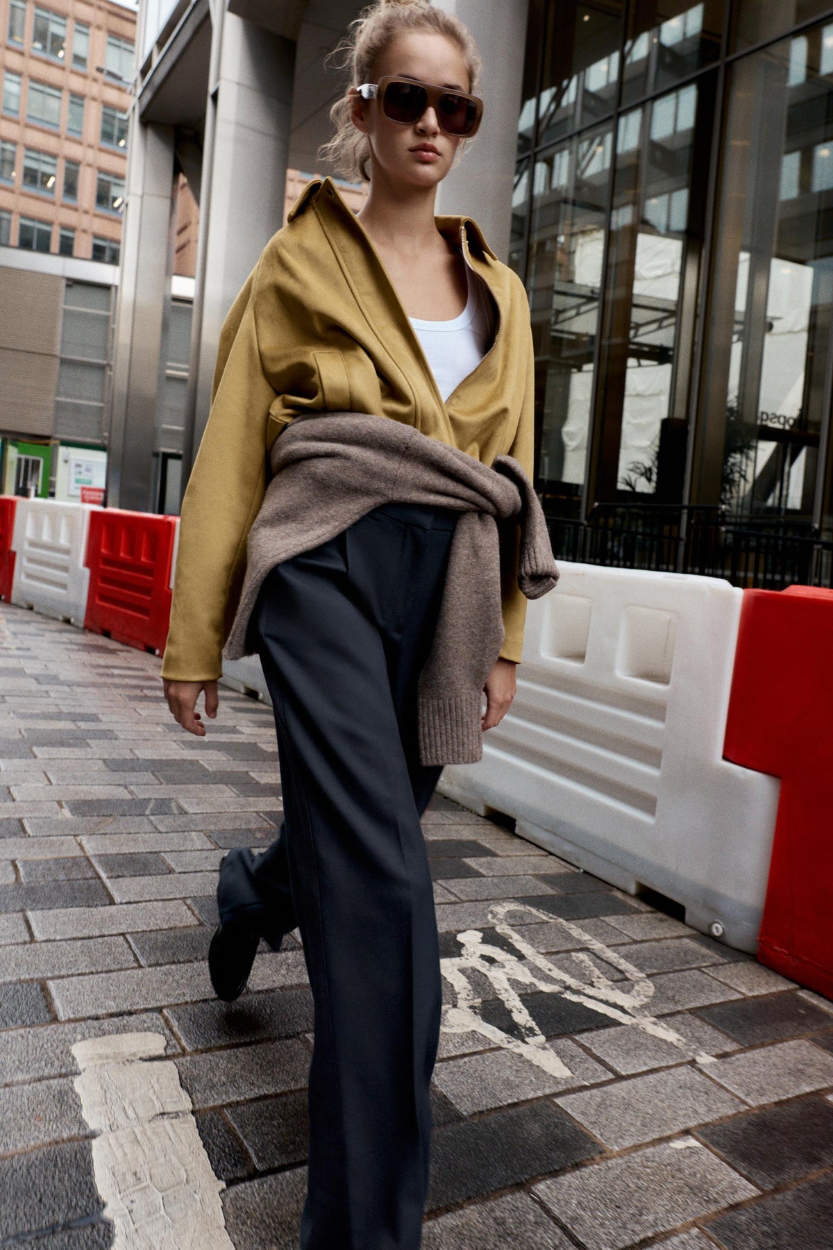 Striped side trousers