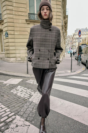 CHECKED DOUBLE-BREASTED JACKET - Image 2