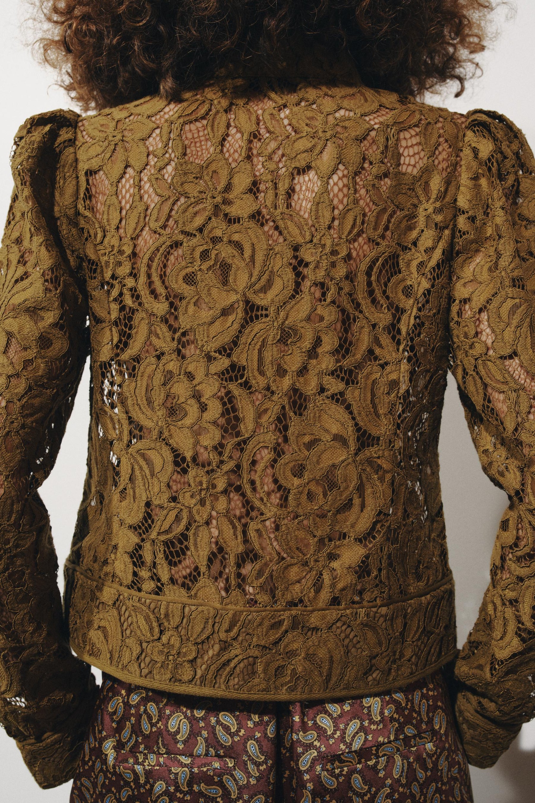 ZW COLLECTION LACE JACKET WITH PUFF SLEEVES - Image 3