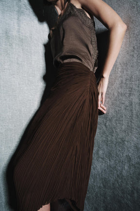 PLEATED MIDI SKIRT