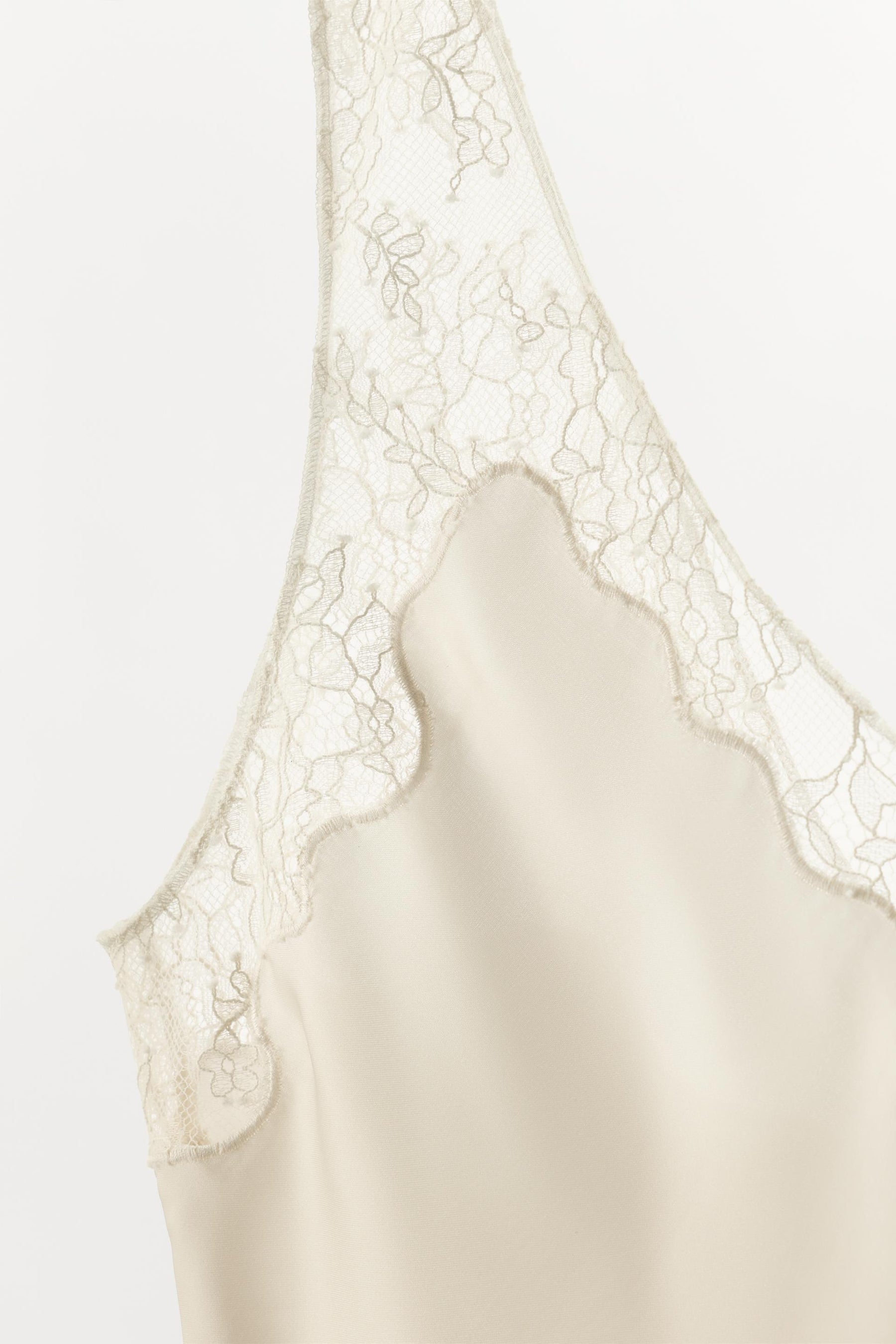 Satin Lace-Trim Camisole Top