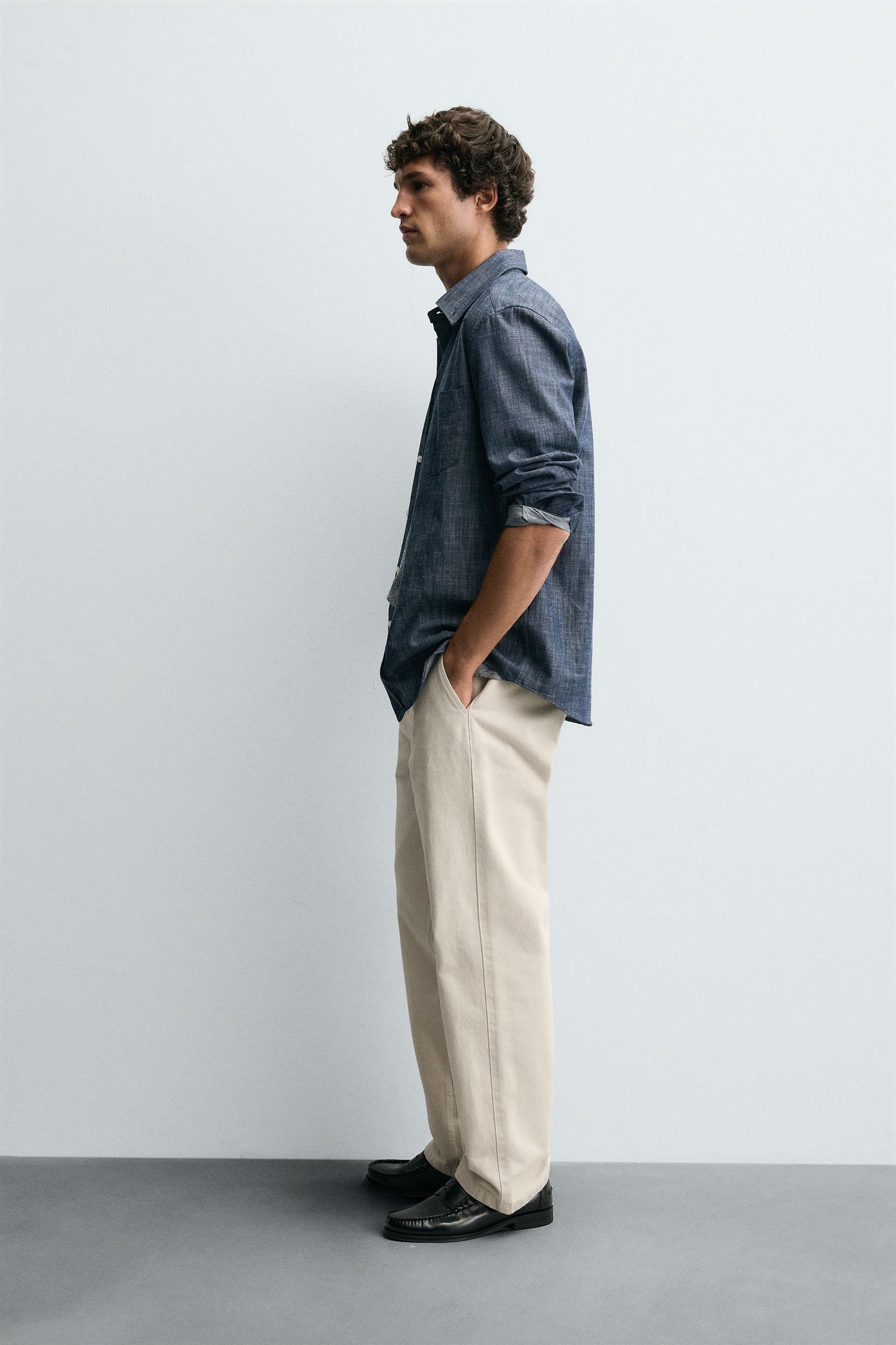 STRAIGHT-LEG CHINO TROUSERS - Image 4