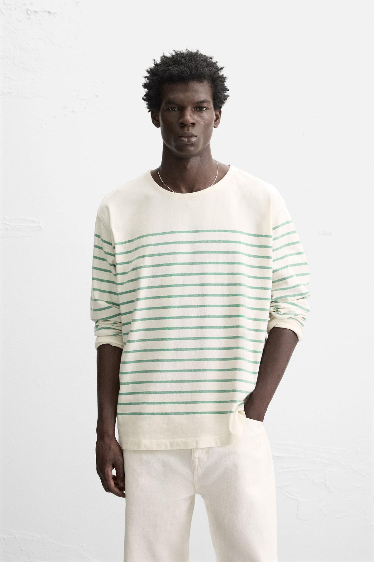STRIPED JACQUARD T-SHIRT - Image 2