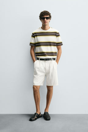 STRIPED JACQUARD T-SHIRT - Image 1