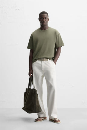 HEAVYWEIGHT REGULAR FIT BASIC T-SHIRT - Image 1
