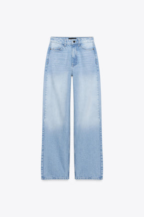 High-waist full-length jeans