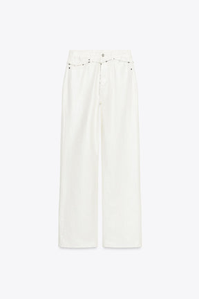 Pearlescent Belted Jeans