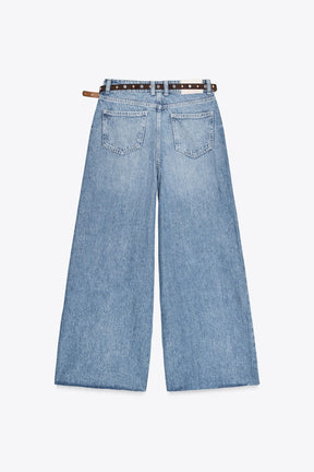 CROPPED HIGH-WAIST JEANS