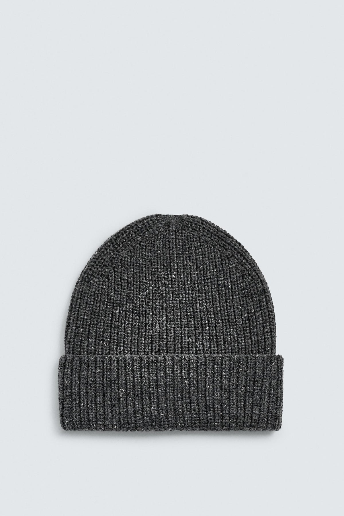 TEXTURED KNIT HAT WITH BOBBLE DETAIL - Image 2