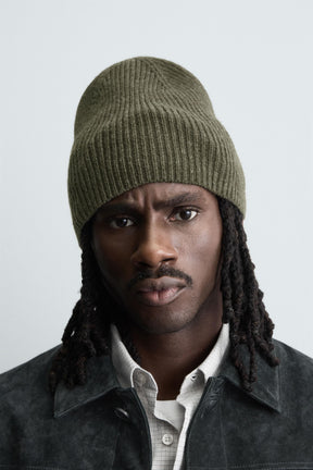 RIBBED WOOL BEANIE - Image 1