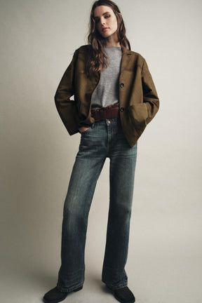 OVERSIZED SUEDE LEATHER JACKET - Image 7