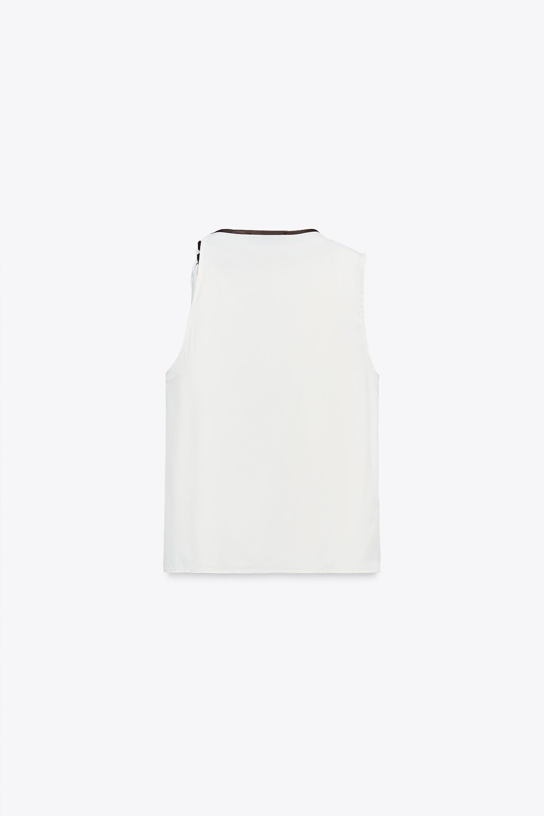 Satin Bow Trimmed Top