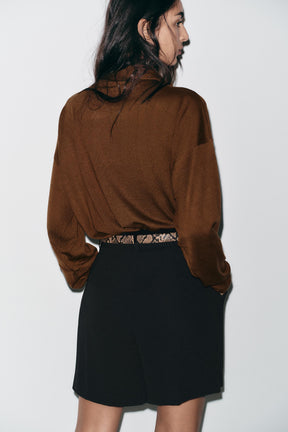 Darts Belted Bermuda Shorts