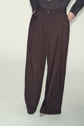 WIDE-LEG TROUSERS WITH BELT