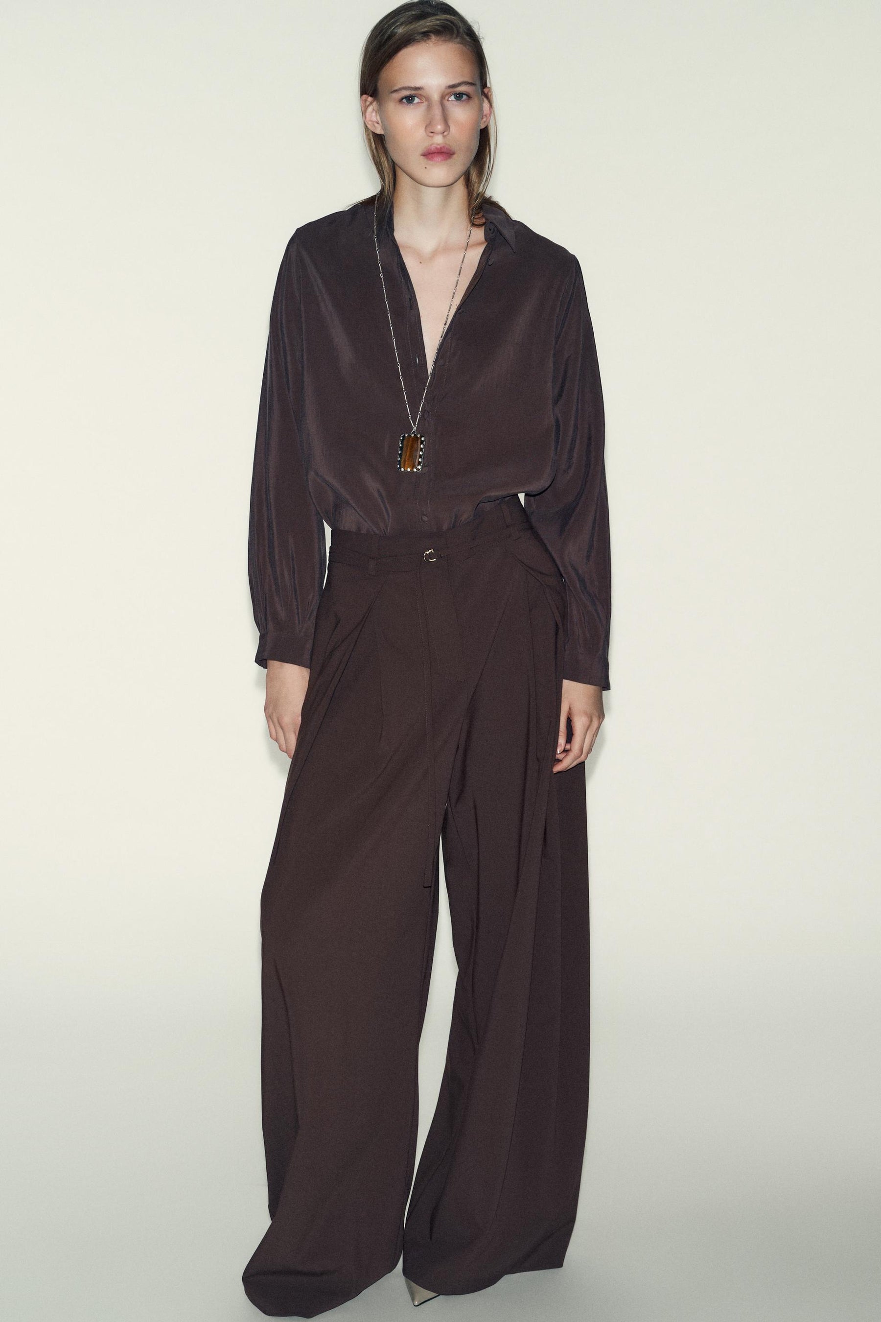 WIDE-LEG TROUSERS WITH BELT