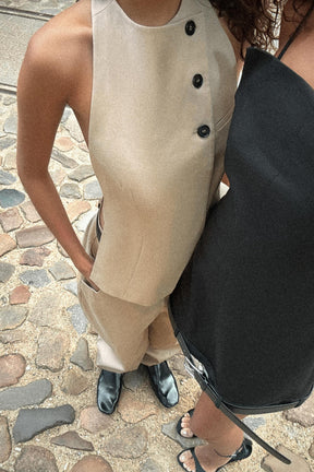 Open-Back Waistcoat Top