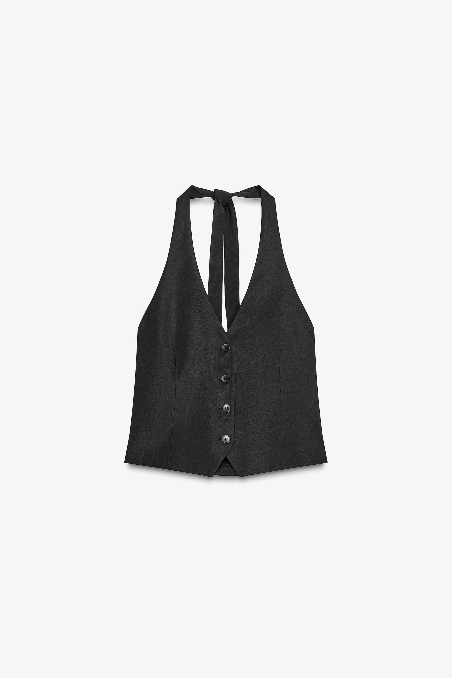 Waistcoat Top with Halter