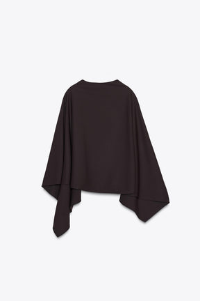 ASYMMETRIC BUTTON CAPE