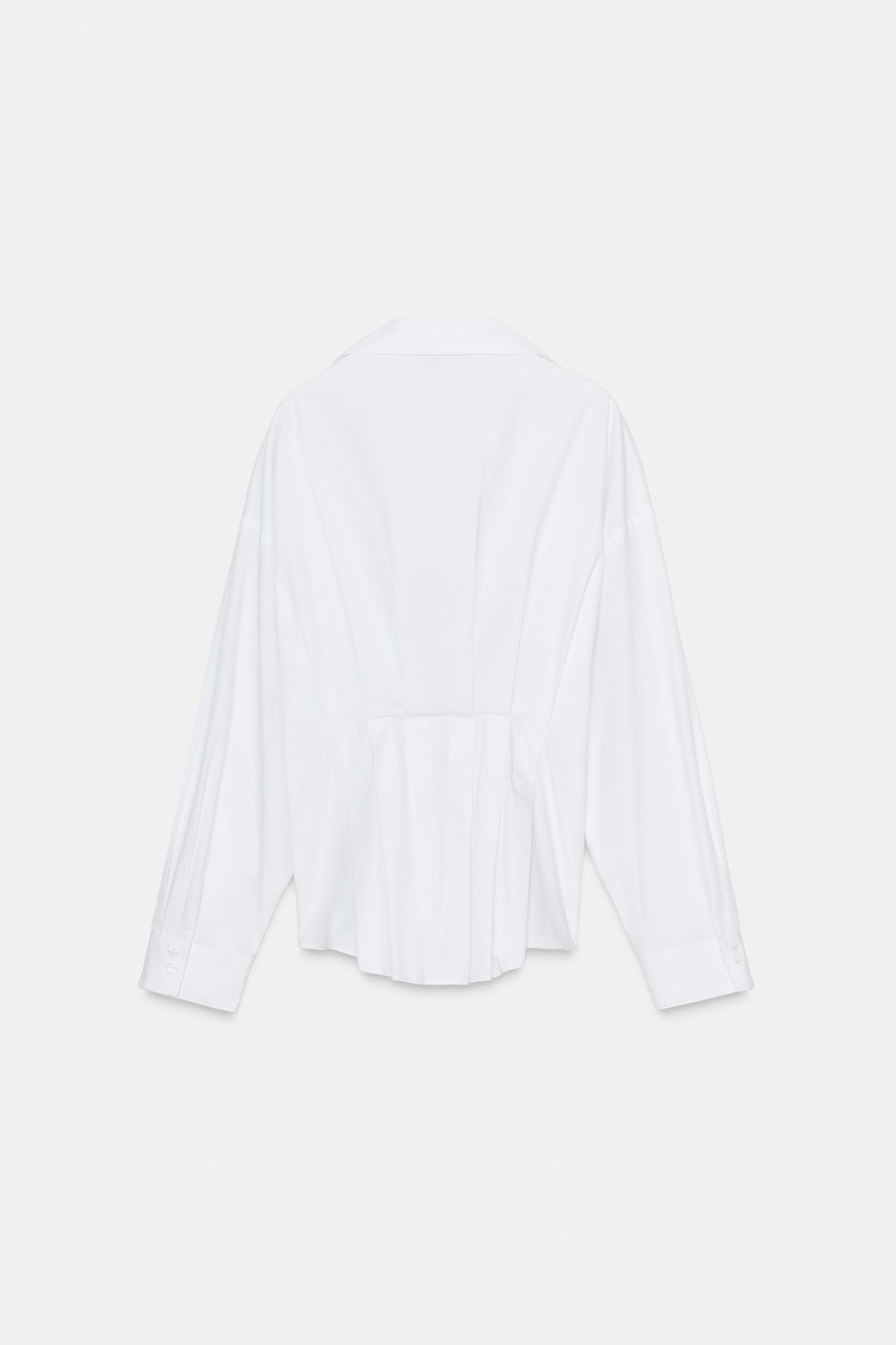 Pleated Poplin Shirt