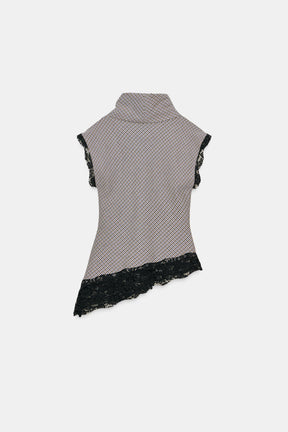 HOUNDSTOOTH LACE SHIRT