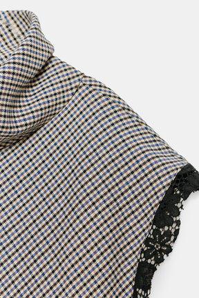 HOUNDSTOOTH LACE SHIRT