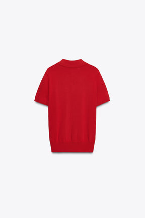SHORT SLEEVE KNIT POLO SHIRT - Image 3