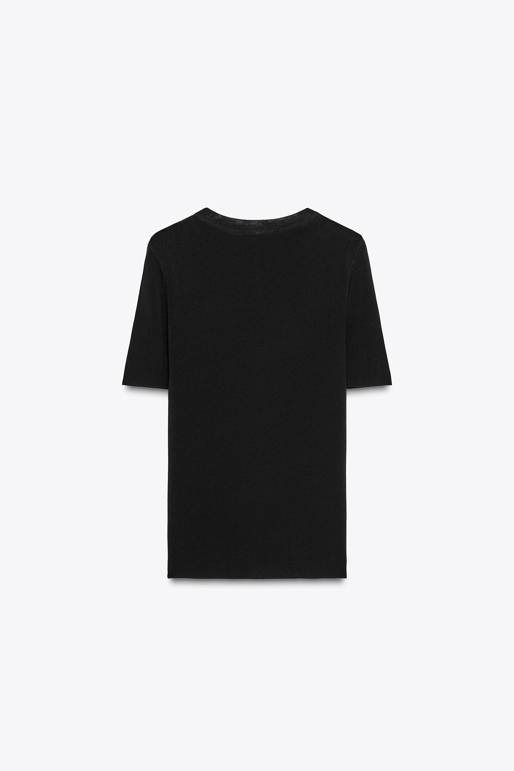 SHORT SLEEVE KNIT TOP - Image 5