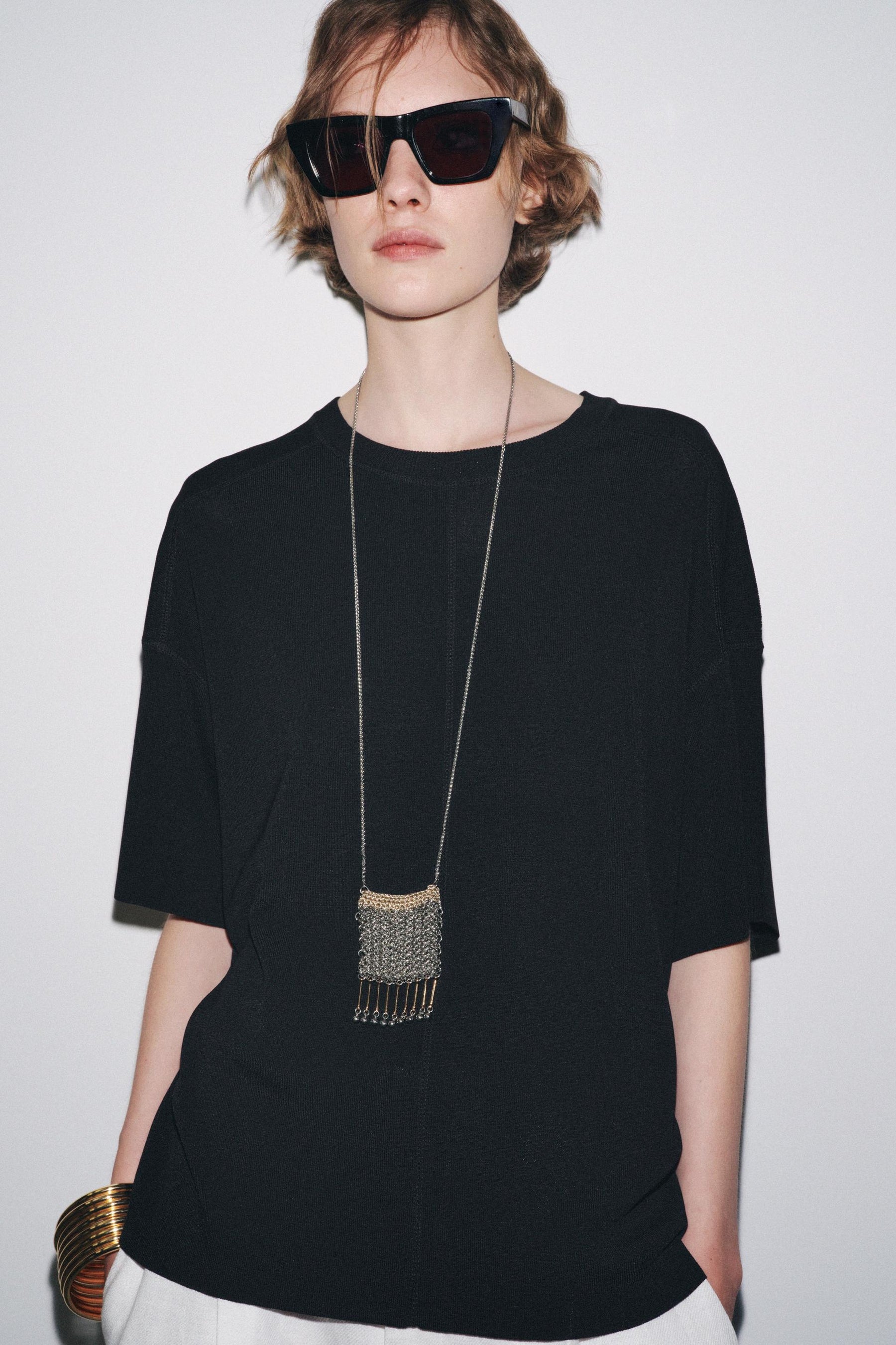 OVERSIZED PLAIN KNIT TOP - Image 2