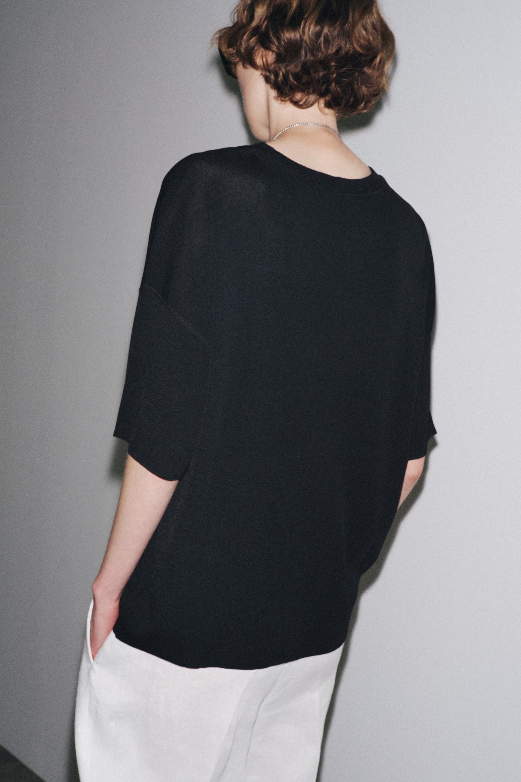 OVERSIZED PLAIN KNIT TOP - Image 3