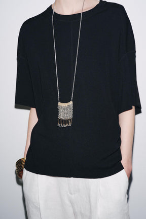 OVERSIZED PLAIN KNIT TOP - Image 5
