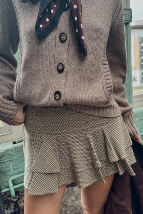 Ribbed Trim Cardigan