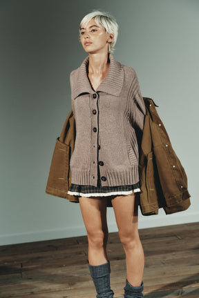 RIBBED TRIM CARDIGAN - Image 3
